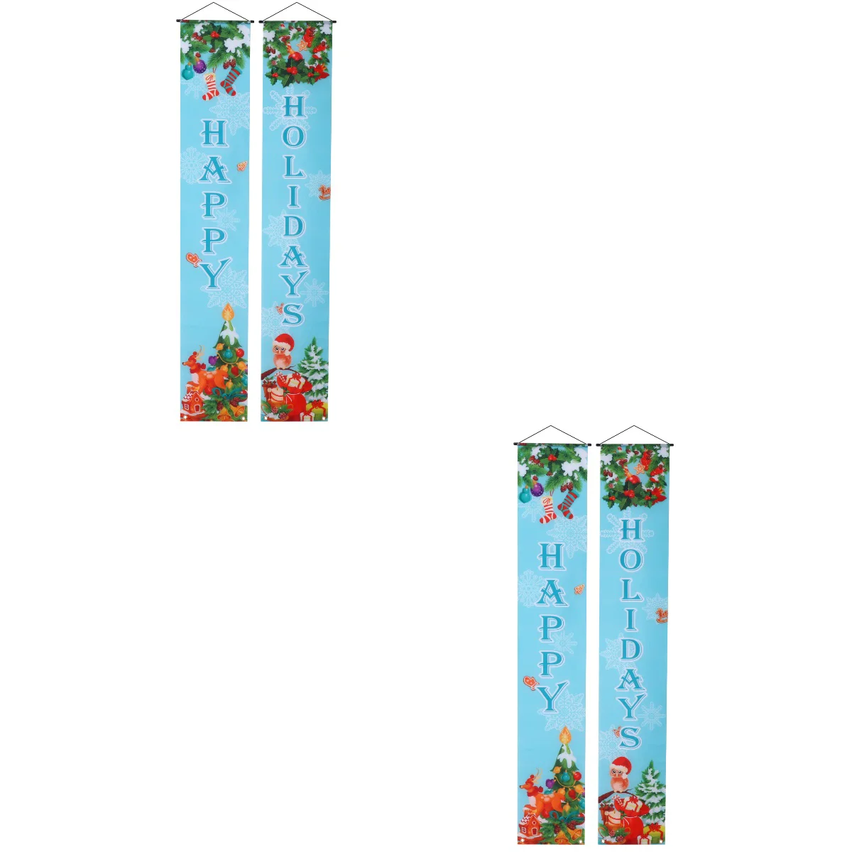 

Christmas Door Banner Porch Signhappy Holiday Hanging Banners Decoration Flag Welcome Front Party New Year Merry Decorations