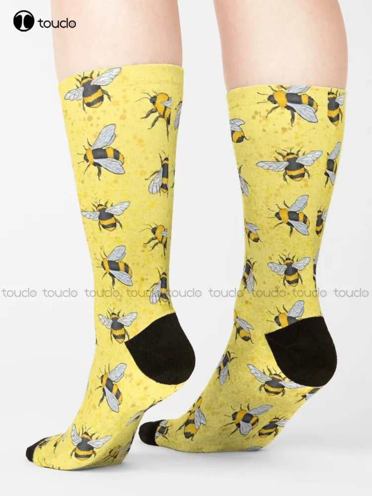 

Bees Yellow Bee Socks Anime Socks High Quality Cute Elegant Lovely Kawaii Cartoon Sweet Harajuku Cotton Street Skateboard Socks