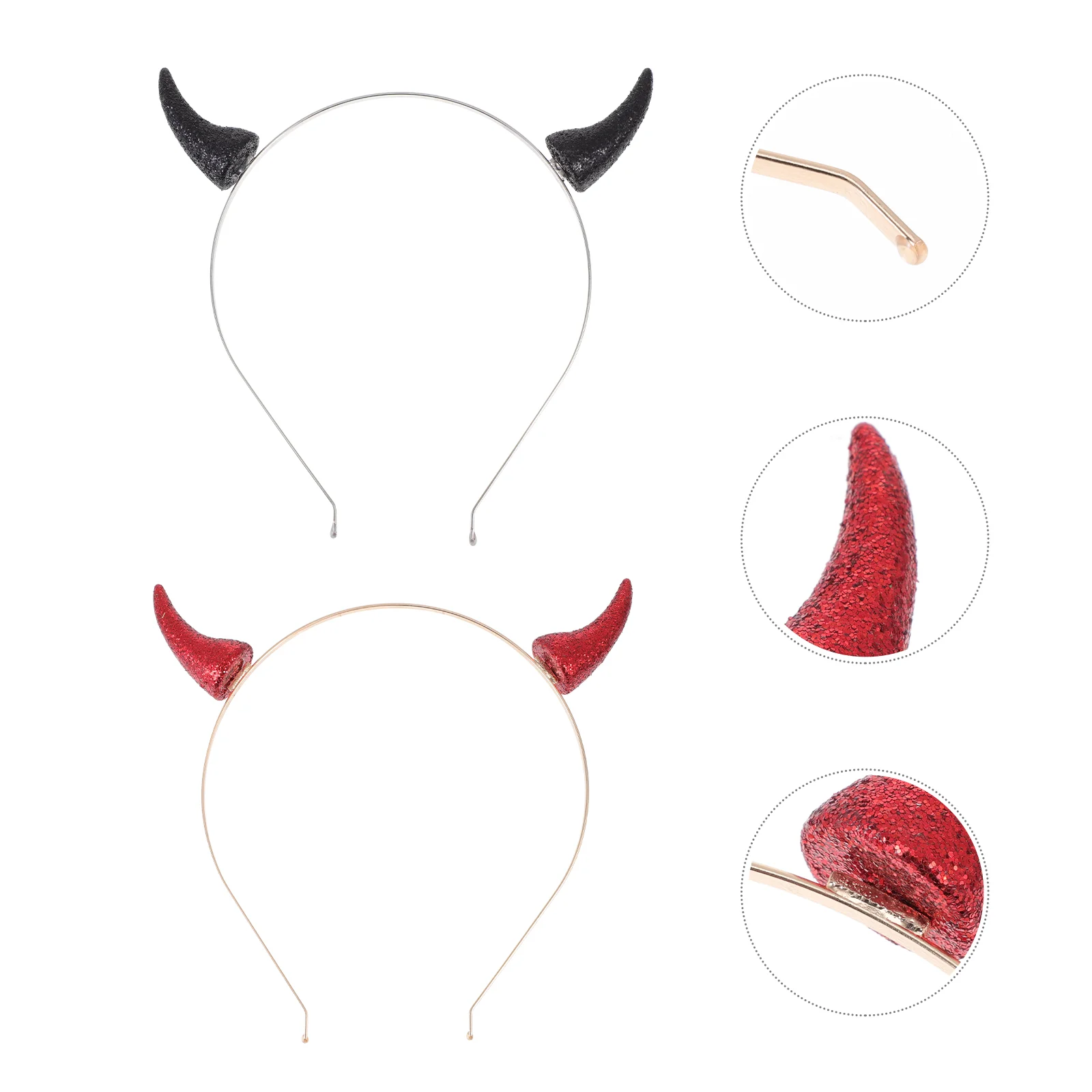 

2Pcs Festival Horn Hair Hoops Horn Hair Hoops Girl Party Headdress