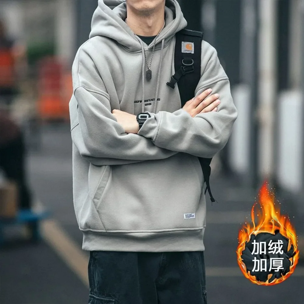 Мужская толстовка с капюшоном в американском ретро стиле Харадзюку