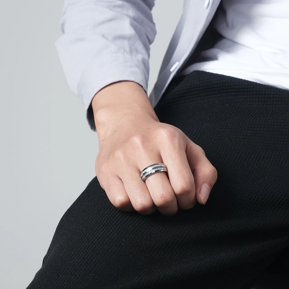 Кольцо из ледяного шелка Свадебное предложение для мужчин и женщин простой