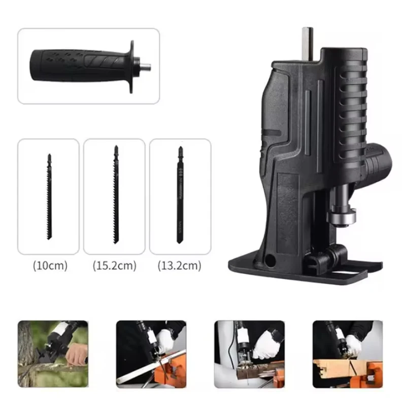 

Портативная Сабельная Пила С Адаптером Улучшенный Аксессуар Для Инструментов 3 Лезвия Для Резки Дерева И Металла