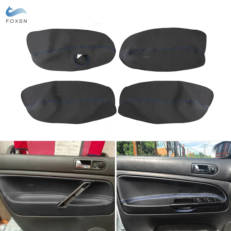 

Панель для подлокотника двери автомобиля VW Passat B5 1998 1999 2000 2001-2005, замшевый кожаный чехол, внутренние аксессуары, только отделка LHD, 4 двери
