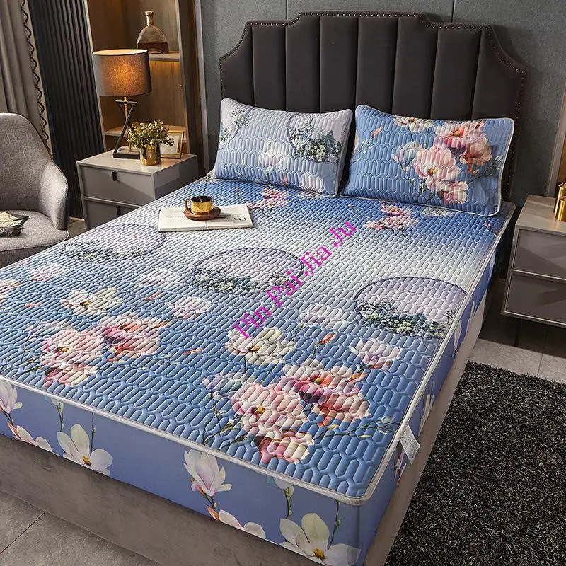 

Printed Natural Thick Thai Latex Summer Mat Ice Rayon Fabric Cool Bed Mat for Summer Air-Permeable Cooling Bed Mats Pillow Cover