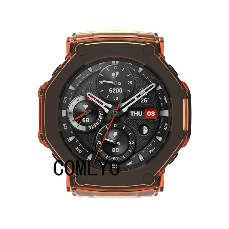 Для Amazfit T-rex 3 T rex чехол для умных часов защитный бампер мягкий полукрышка из ТПУ