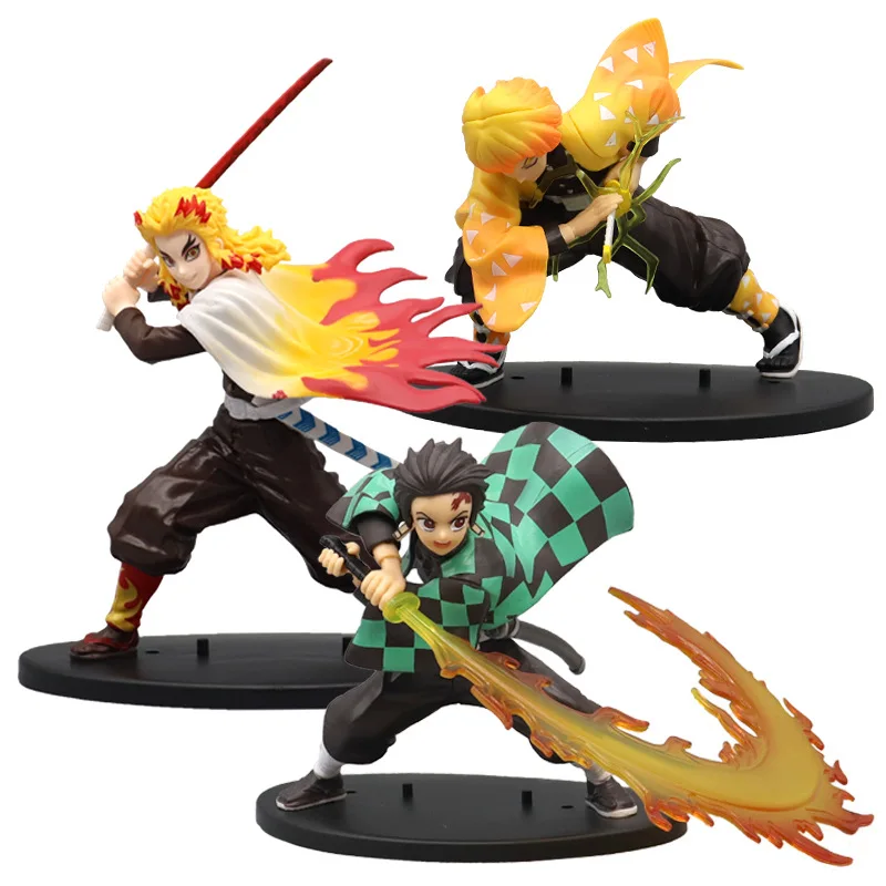 

China Figma Demon Slayer Kamado Tanjirou Agatsuma Zenitsu Rengoku Kyoujurou Action Figures Christmas Gift Toy