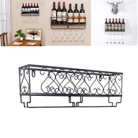 wall mounted wine rack metal wine glass organizer glasses storage hanger for bar kitchen 68 wine bottles and 69 stemware glass