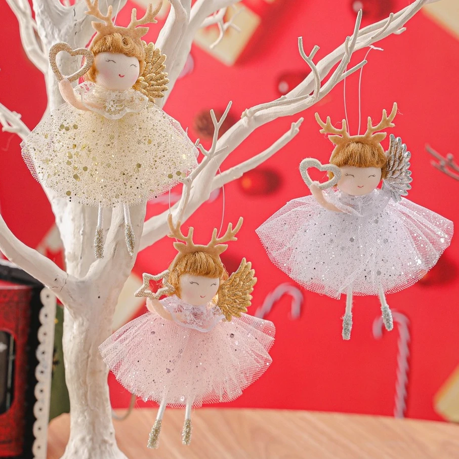

2022 Рождественские куклы-Ангелы Подвески Рождественская елка подвесные украшения на новый год 2023 рождественские подарки рождественские украшения