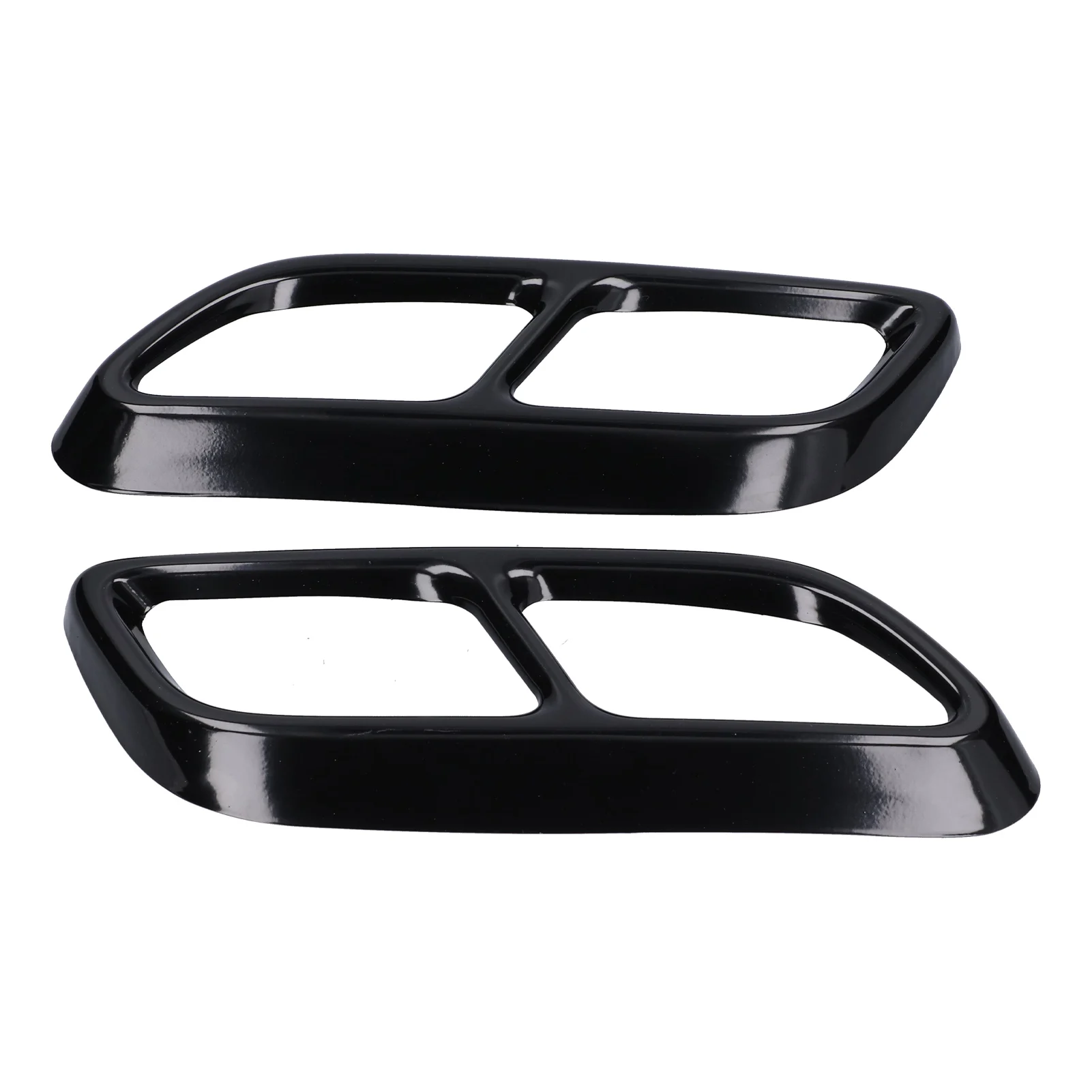 

2PCS 4‑Out Exhaust Tip Trim Tail Throat Frame Quad Outlet Glossy Black Replacement for Cadillac CT5 2020