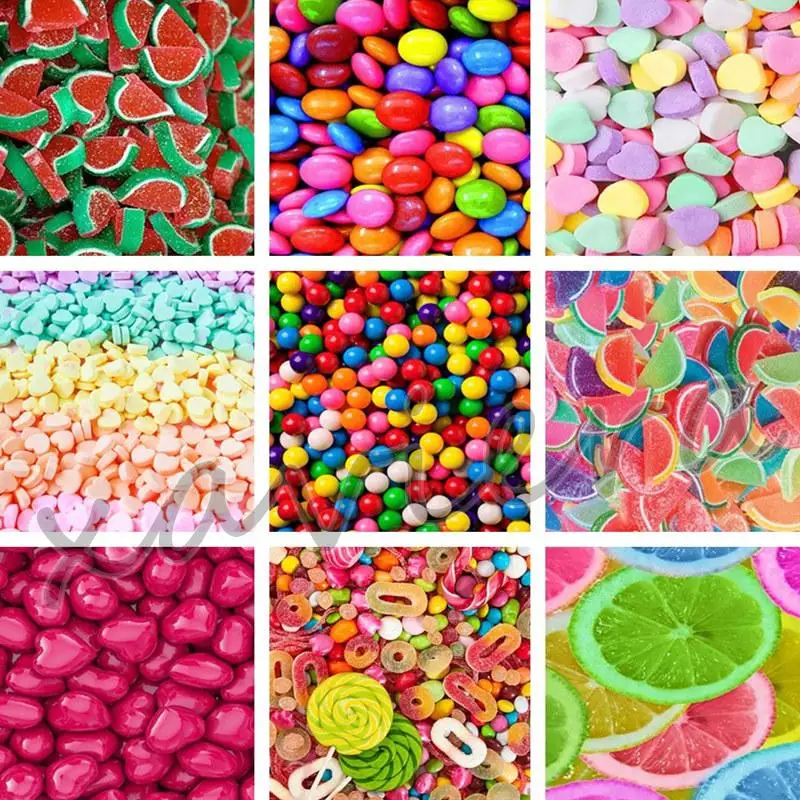 

Skittles Diamond Painting Fruit Candy Marshmallow Diamond Embroidery Kit Diy 5D Full Drill Cross Stitch Mosaic Crafts Home Decor