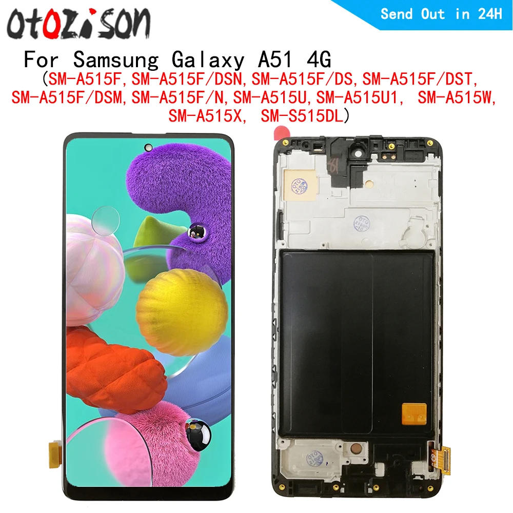 AMOLED-экран для Samsung Galaxy A51 4G SM-A515F SM-A515W SM-A515X ЖК-экран сенсорная панель дигитайзер с