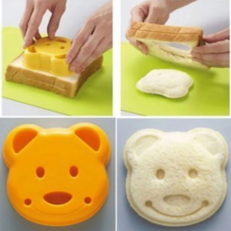 

Yellow Cute Bear Shape Cookie Bread Cake Toast Mold Cake Bread Toast Maker Gift