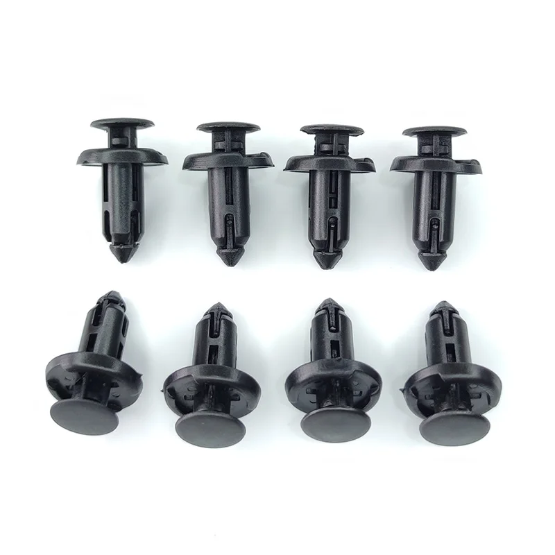 

50 шт., 8 мм, автоматический крепеж для бампера для Toyota Nissan Honda, пластиковый фиксатор заклепок, крышка двигателя, крыло, дверная обшивка, зажимы для панели