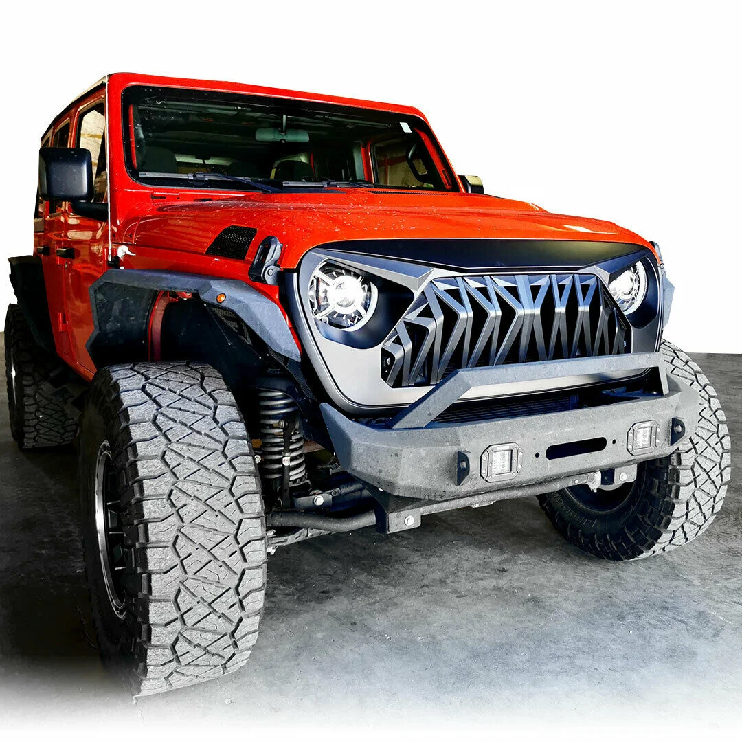 Передний бампер с порошковым покрытием для Jeep Wrangler JL JLU JT 2018-2022 (art.: 3920bf710f286) - 3920bf710f286