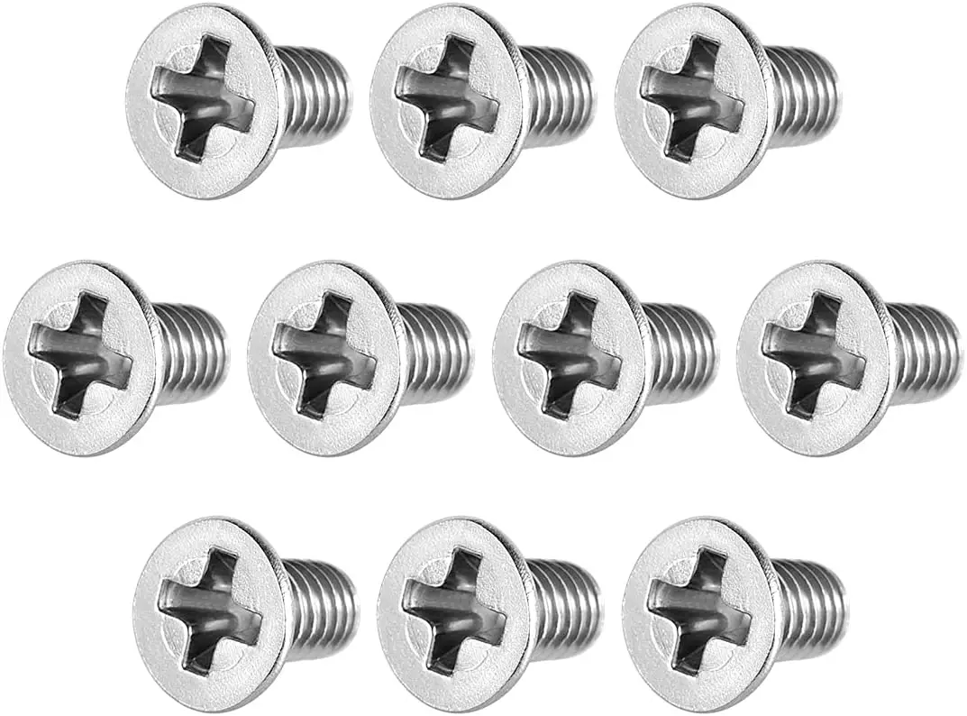 

Keszoox M3x6mm Flat Head Machine Screws, Phillips Cross Screw, 304 Stainless Steel, Fasteners Bolts 100Pcs