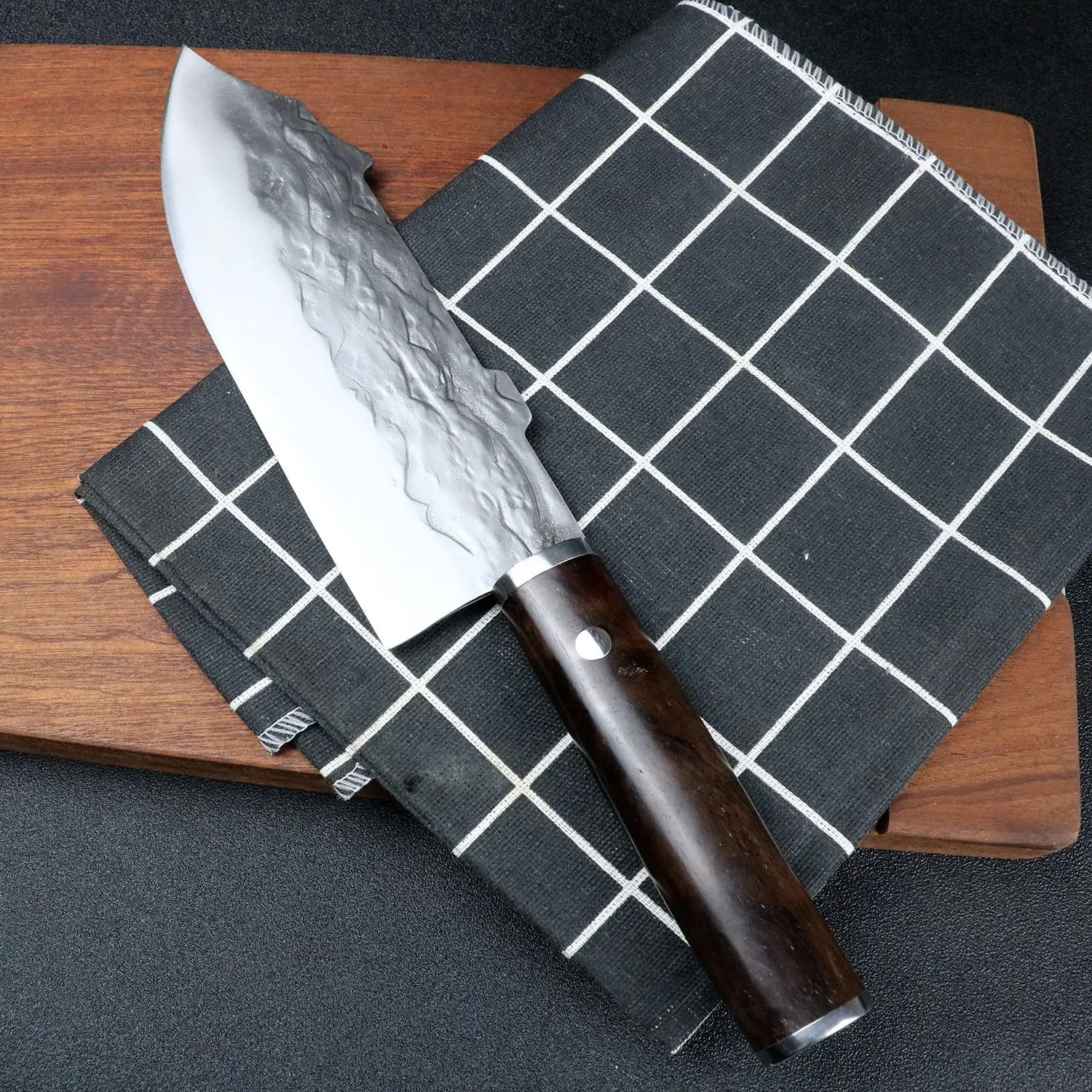 

Longquan Knife Handmade Forge Kitchen Knife 8 Inch Fixed Blade Boning Slicing Cleaver Butcher Knife For Cutting Vegetables Meat