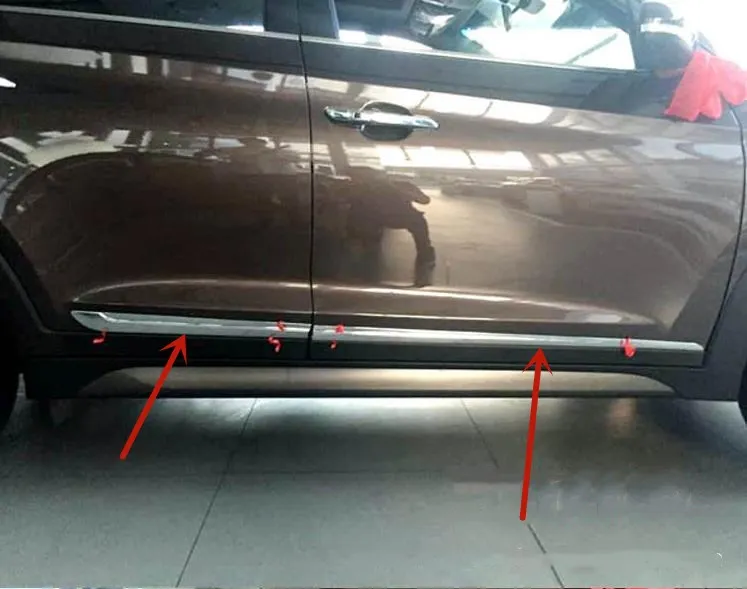 

Для Hyundai Tucson 2015-2019 Высококачественная ABS Хромированная Обшивка двери отделка кузова устойчивая к царапинам украшение Стайлинг автомобиля