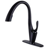 dropshipping 5 years warranty 1 handle 1 hole zinc handle faucet black kitchen faucet