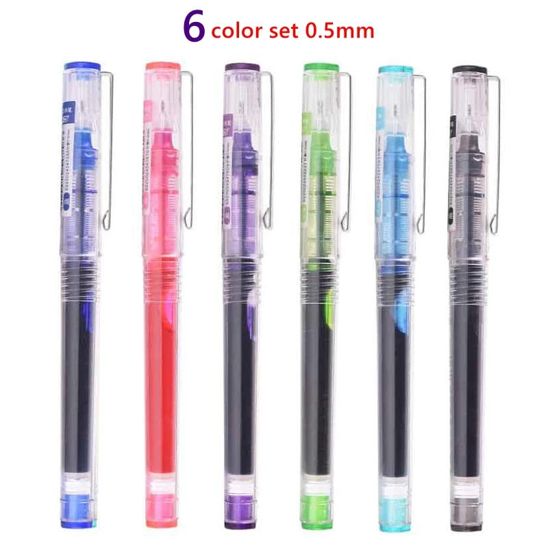 Гелевые ручки Hopk, 7 шт., разноцветные, 0,28/0,38/0,5 мм