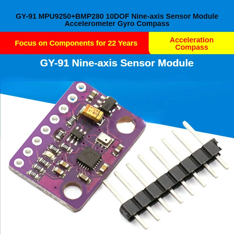 GY-91 MPU9250 + BMP280 10DOF 9-осевой сенсорный модуль акселерометр гироскоп компас
