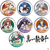 anime shin ikki tousen figure 58mm badge round brooch pin 2037 gifts kids collection toy