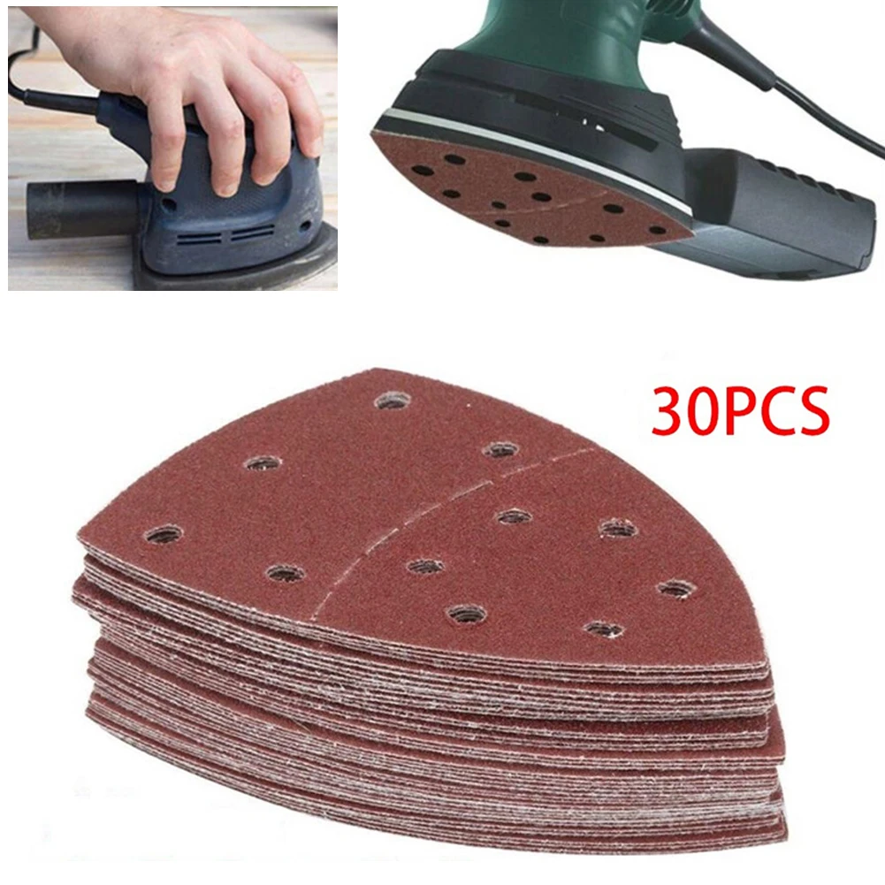 

Sandpaper Sanding Sheets +/- 2 Mm 11 Holes 152*105mm 30Pcs Aluminium Oxide Reddish Brown Polishing Leather Grinding