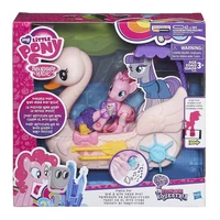 hasbro my little pony anime figure equestria series model toy pinkie pie swan boat b3600 action figures girl play house toy