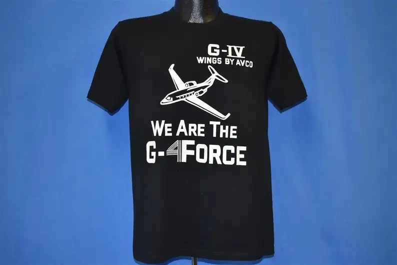 80s Gulfstream G-VI Avco G-Force G4 GIV Private Jet Airplane t-shirt Medium