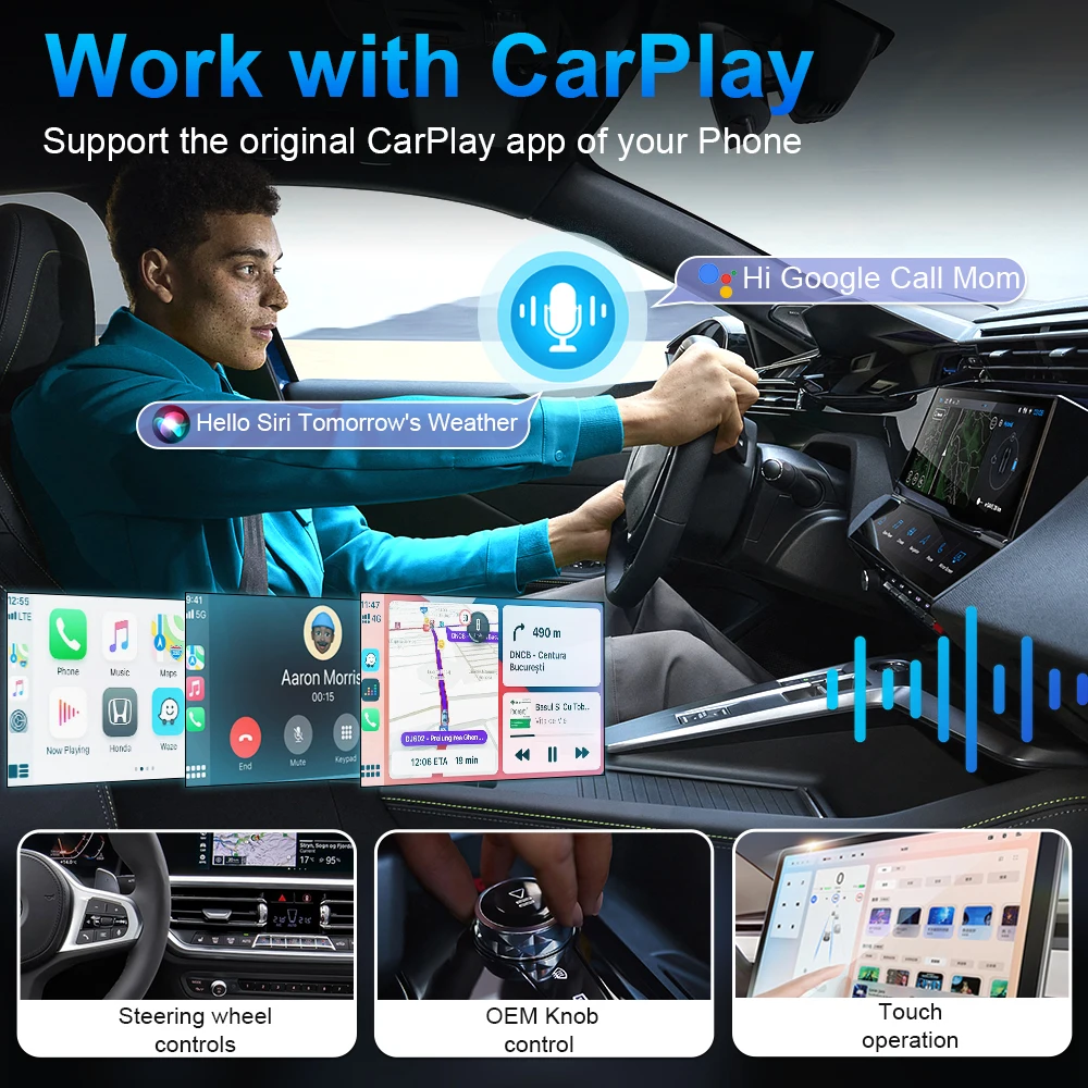 Фото 2 в 1 беспроводной Carplay AI Box проводной к беспроводному мини-адаптеру Android Auto Carpay Bluetooth для автомобильного радио с проводной Carplay Box №5