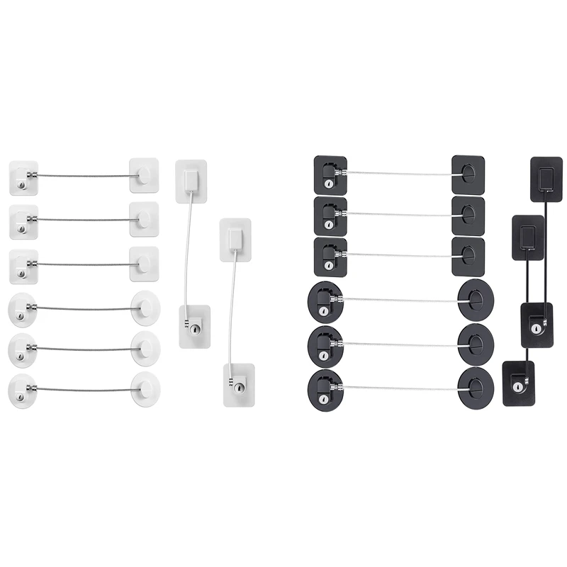 

8 шт., замок для двери морозильной камеры, 10 ключей