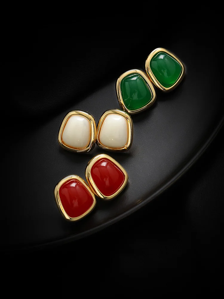 Простые и роскошные серьги из смолы геометрического цвета в Европе Америке