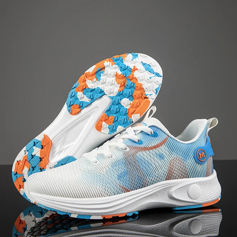 Mesh Breathable Golf Shoes Men's Sports Walking Shoes Outdoor Fitness Jogging Shoes Men's Fashionable Golf Shoes