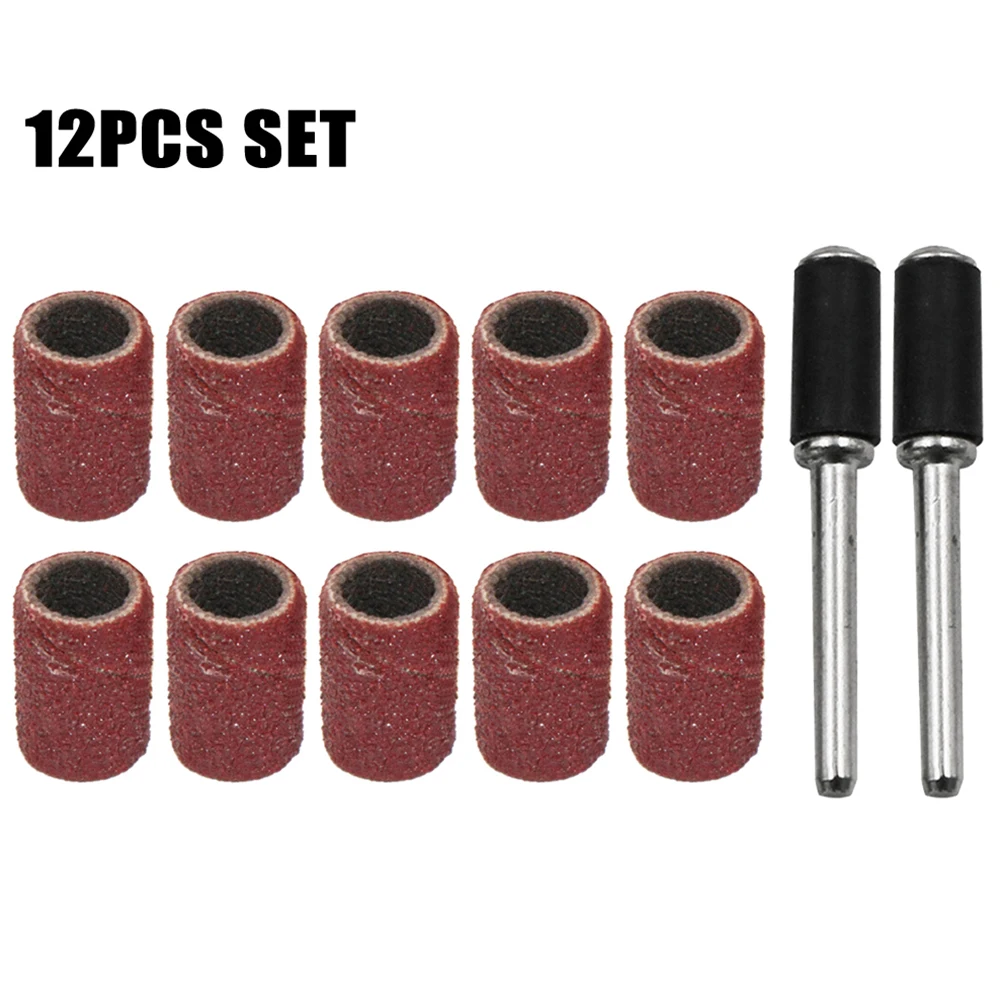 

12Pcs Sanding Drums Kit Abrasive Rotary Tool For Metal Surface Cleaning Derusting Grinding Drill Rotary Abrasive Tools