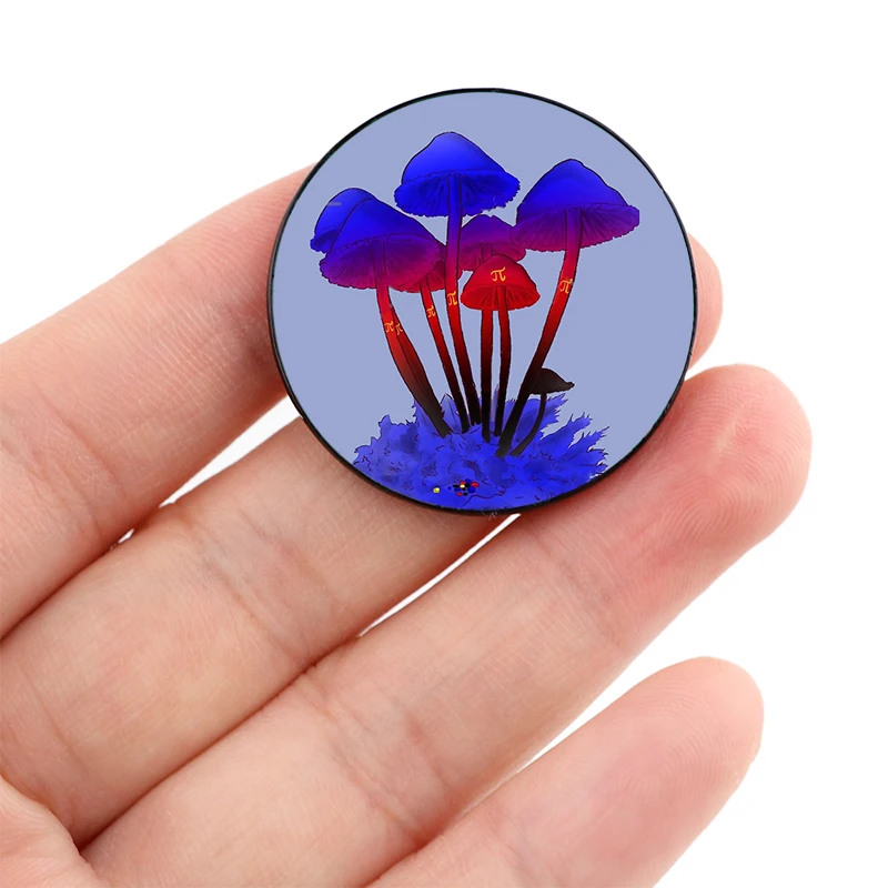 

Polyamorous umbrella Mushroom Pin Custom Brooches Shirt Lapel teacher Bag backpacks Badge Cartoon gift brooches pins for women