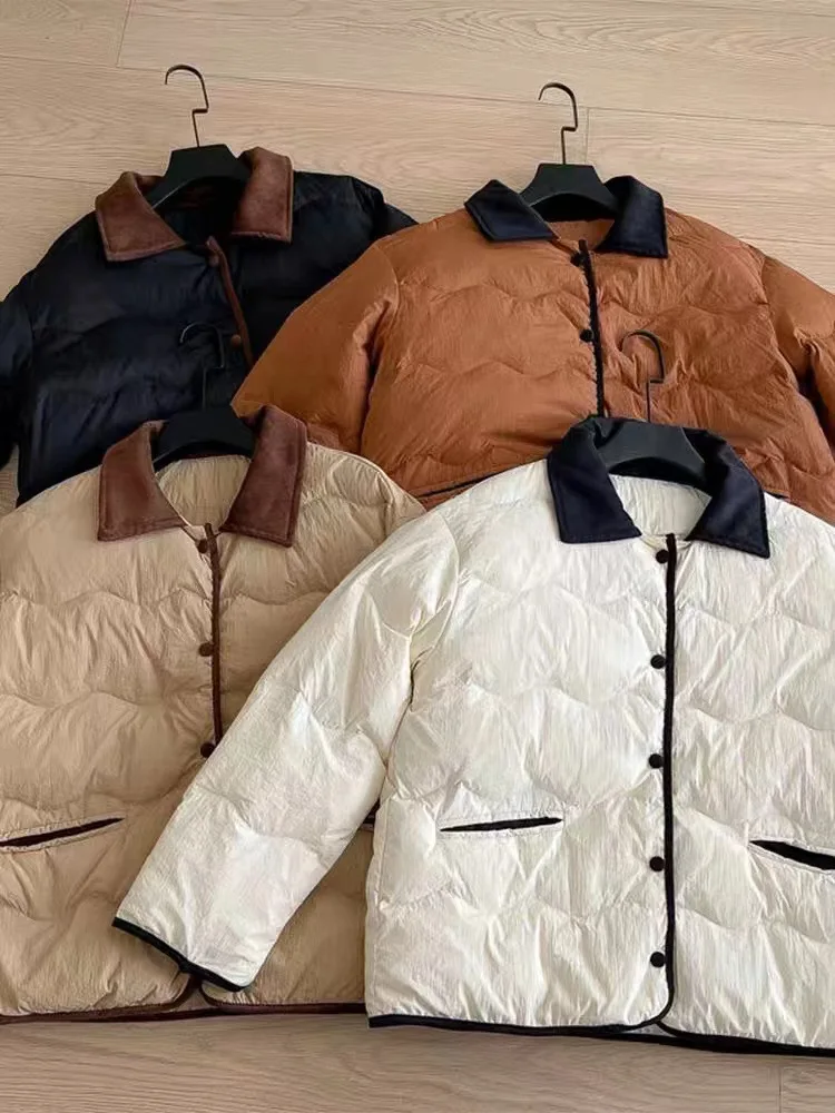 Restore Ancient Down Jacket Woman Winter 2023 Demi-season Spring Parka Fluffy New In Outerwear Shirts and Blouses Sleeveless