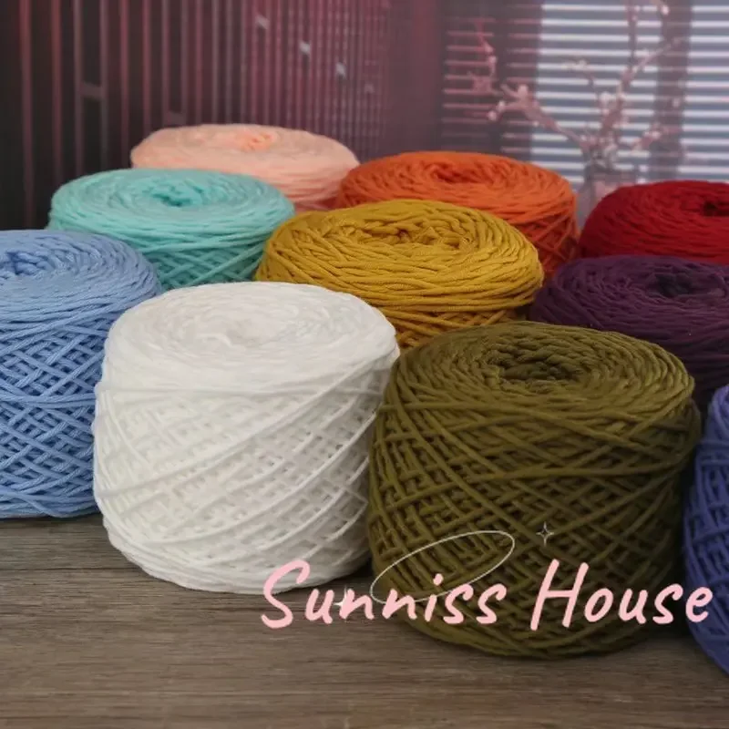 200 г твердой пряжи для тафтинга 8 нитей мягкая теплая шерстяная нить 5 мм хлопковая
