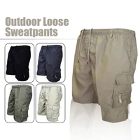 mens casual summer elastic cargo shorts outdoor sports beach shorts male loose work shorts man military short pants plus size