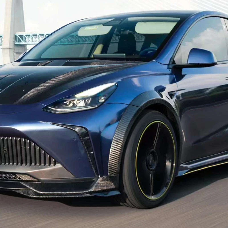 Углеродное волокно широкополосный боковой модификационный корпус крыло для Tesla