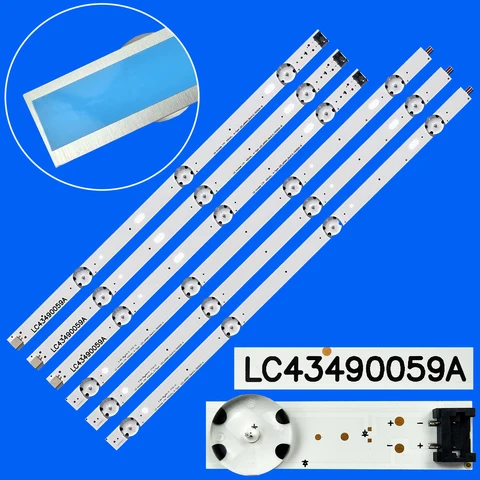 Светодиодная лента подсветки для 43UJ635V 43UJ675V 43UK6300PLB 43UJ634V 43UJ630V 43UJ661V 43UJ655V LC43490059A LC43490058A 43UJ65_UHD
