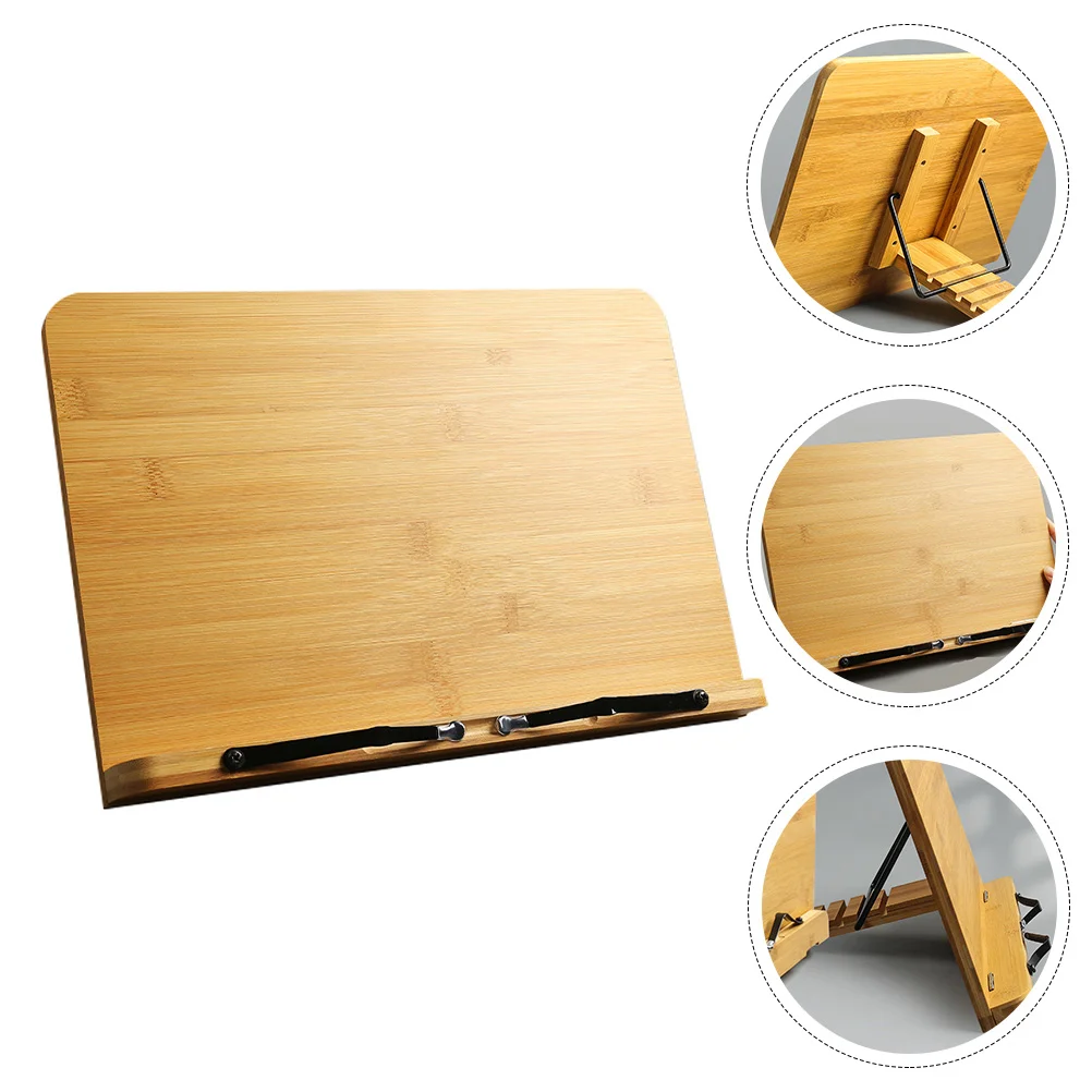 

Easel Book Support Rack Study Stand Tablet Holder Desktop Wooden Laptop Music Sheet Adjustable Score Bookshelf