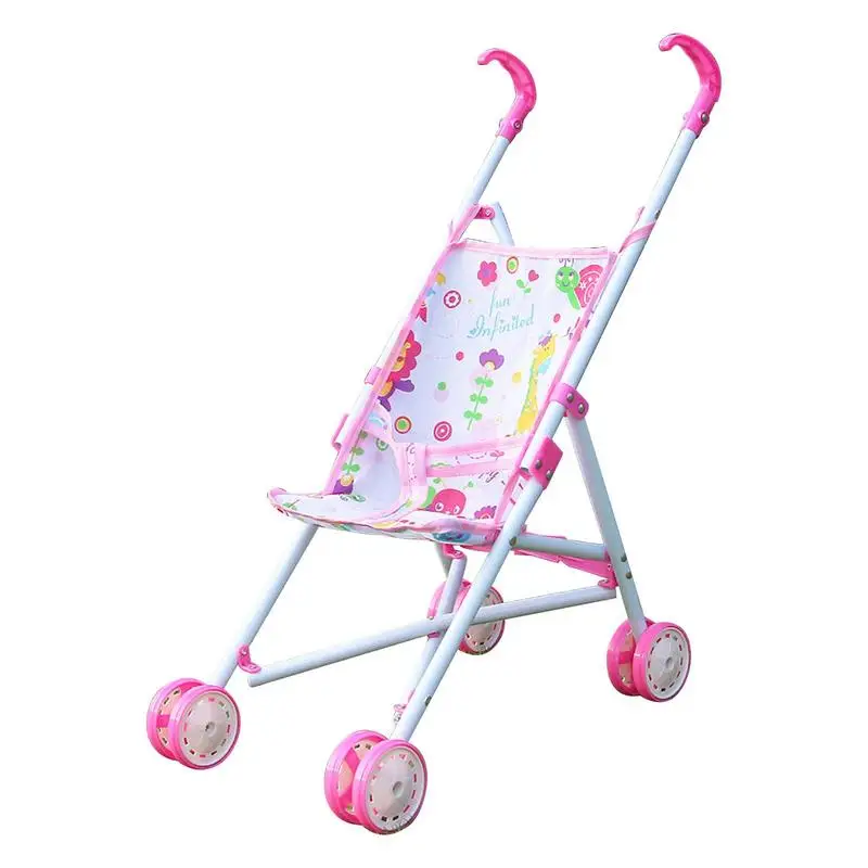 

Stroller For Dolls Toy Stroller With Bottom Basket For Kids Dress Girls Stroller Ages 3 Kids Gift Toy Girl Doll Accessories