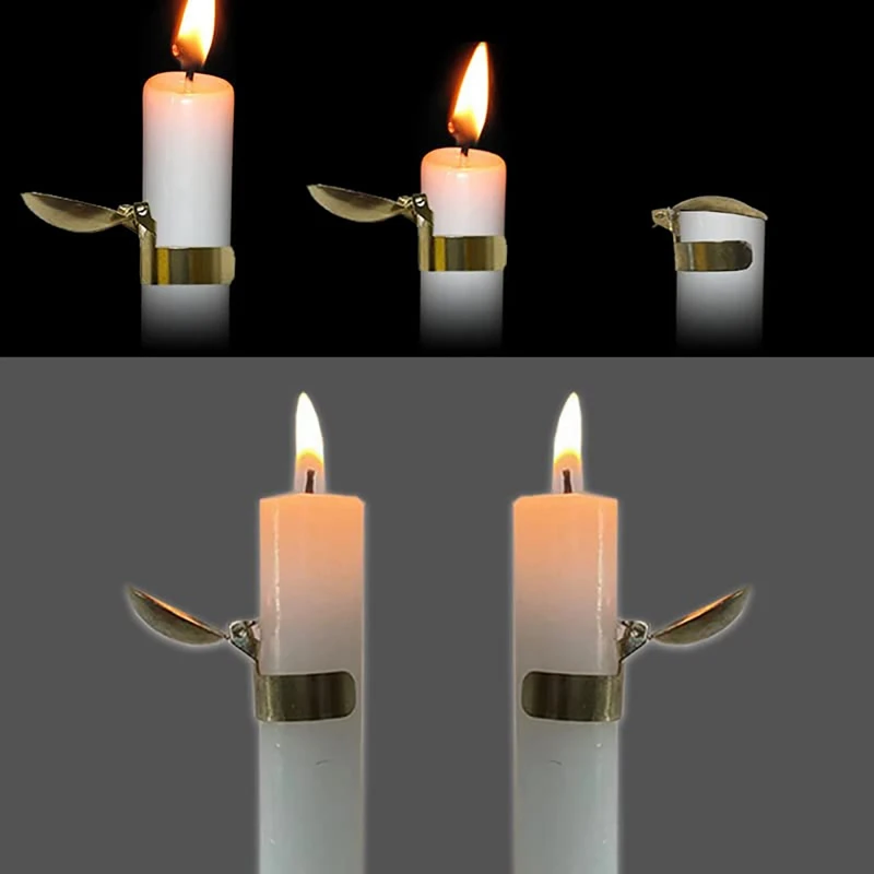 

1/4 Pcs Automatic Candle Snuffer Fire Extinguisher Putting Out Candle Flame Safely Wick Flame Extinguishing Clip for Home Church