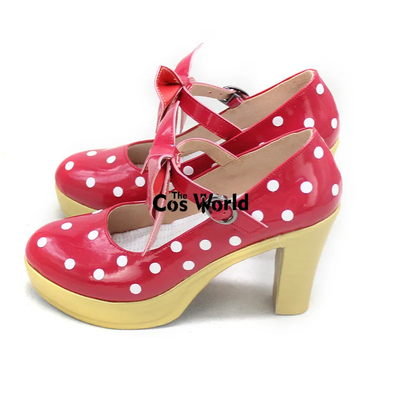 Туфли Miku на высоком каблуке с клубничным аниме |