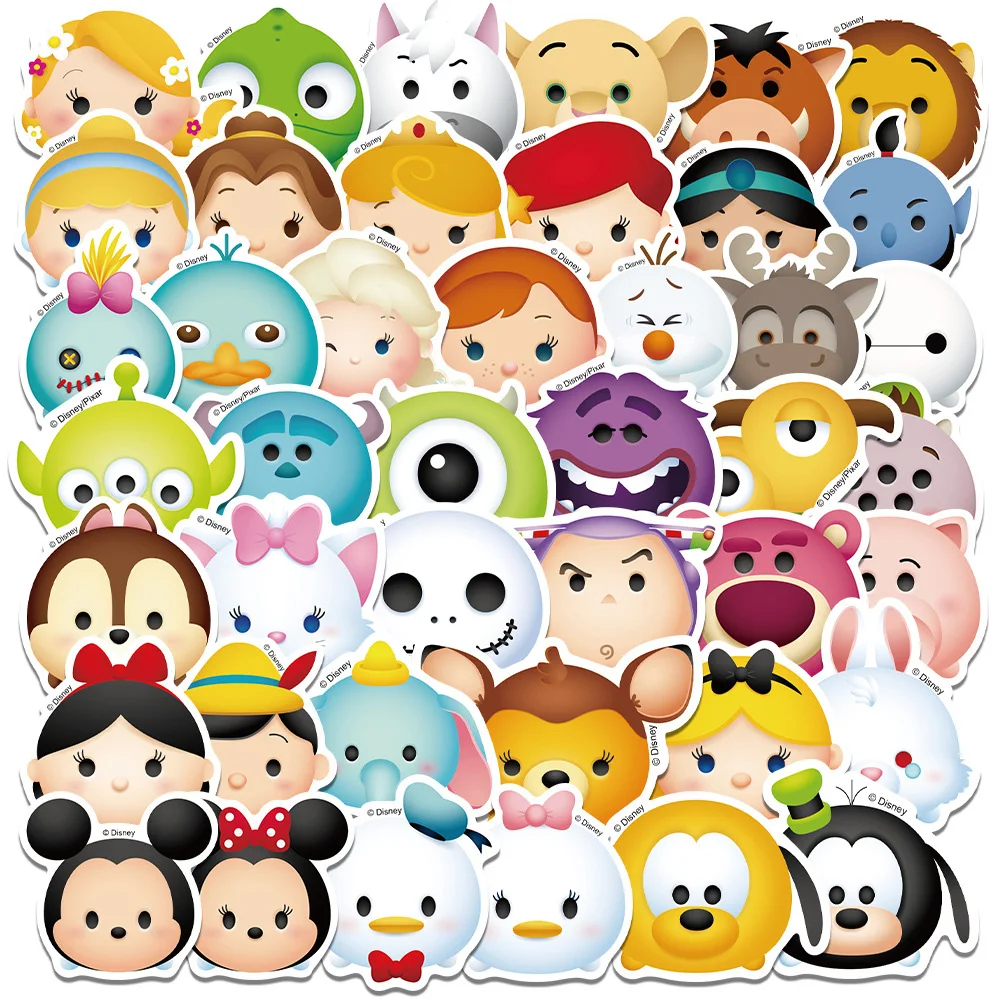 

10/30/50pcs Disney Cute Cartoon Character Tsum Tsum Image Big Head Stickers Laptop Guitar Phone Scrapbook Graffiti Sticker Toy