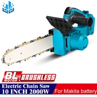 10 inch 2000w brushless electric saw cordless electric logging saws woodworkinggarden pruning power tool for makita 18v battery