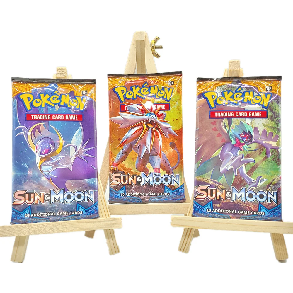 Карты Pokemon Sun and Moon GX небьющаяся коробка для повышения эволюции командного духа