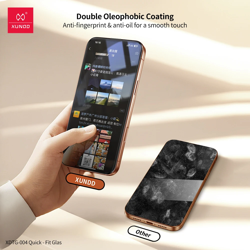 Защитная пленка из закаленного стекла Xundd для iPhone 17 Pro Max для iPhone 17 Air 17 Pro, полное покрытие с защитой от царапин, быстрая установка (art.: 3920d299af448) - 3920d299af448