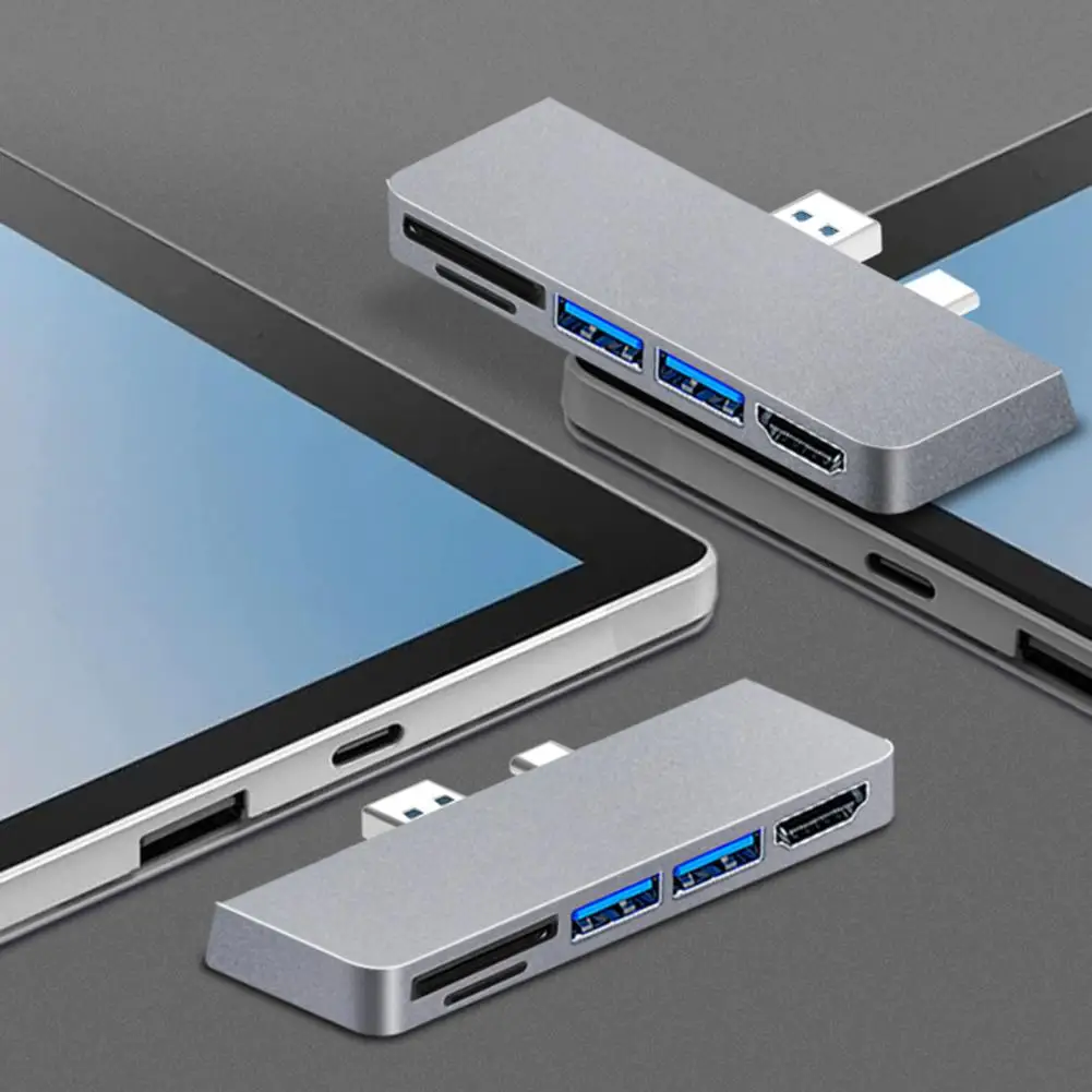 

Расширение оборудования совместимый 5 в 1 USB2.0/3,0 порт HDMI-совместимый TF/SD-карта концентратор расширения Dock для Surface Pro 7