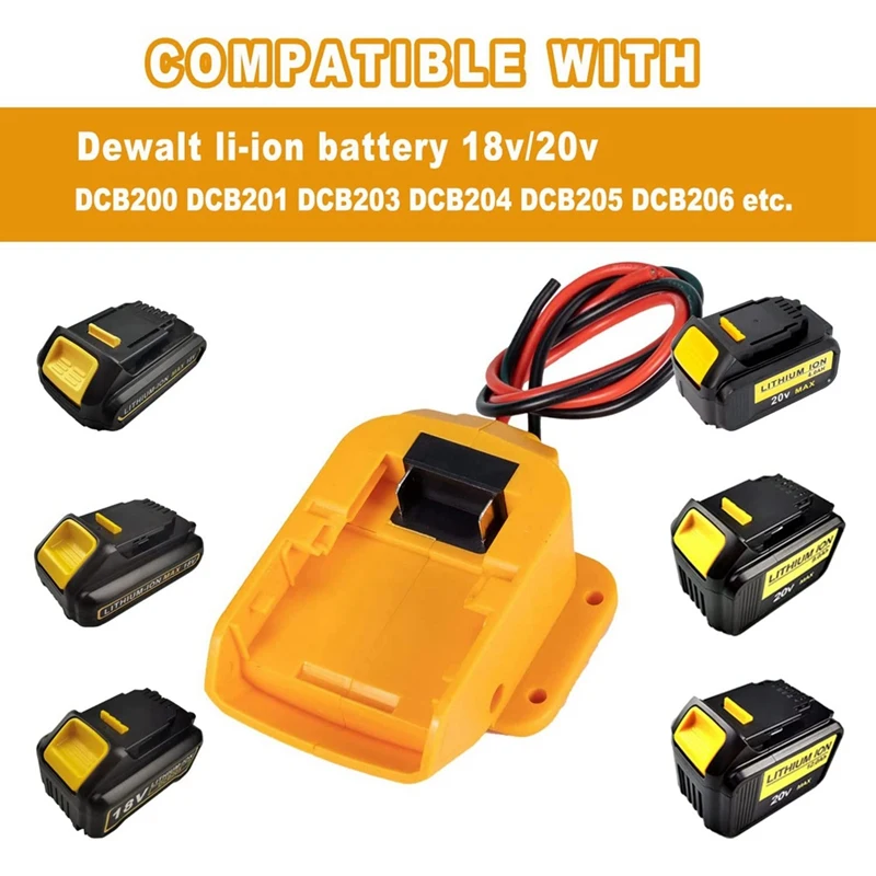Адаптер аккумулятора для Dewalt 20 В аккумулятор 18 док-станция разъем питания