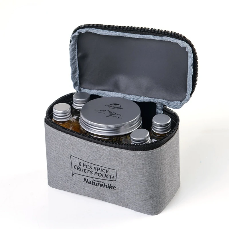 

Naturehike 6pcs Outdoor Camping Tableware Storage Container Seasoning Bottles Cans With A Bag For BBQ Portable Picnic NH17T011-P